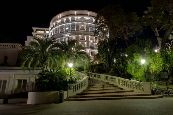 Hotel de Paris Monte Carlo v noci — Stock fotografie