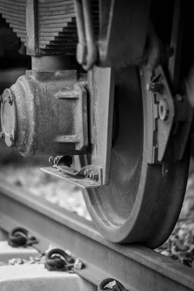 Ancienne roue de train — Photo