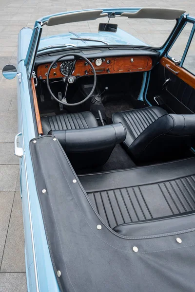 Imperia Itália Maio 2019 Close Detail Interior Triumph Herald 1200 — Fotografia de Stock