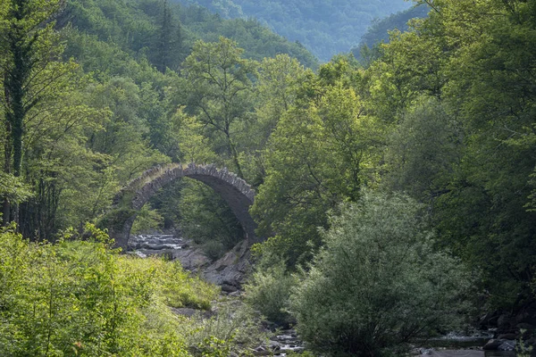 Obloukový most v horách, Alpy, Itálie — Stock fotografie