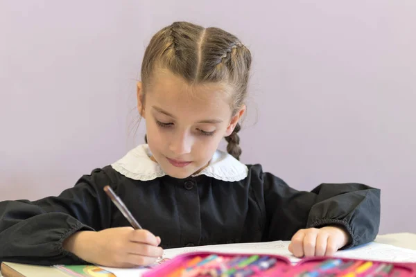 Elementary school student in classroom — Stock Photo, Image