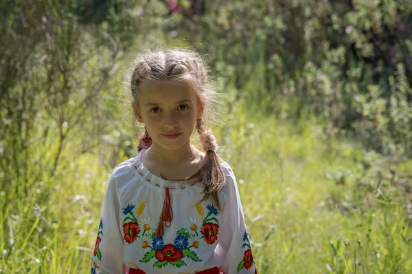 Menina ucraniana em traje tradicional — Fotografia de Stock
