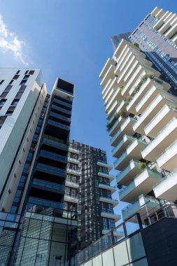 modern condominium binaların dış cephe