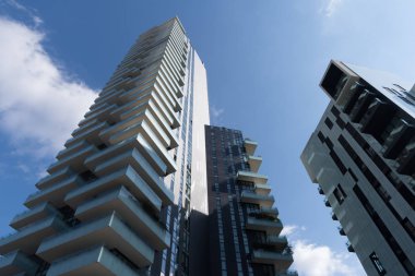 modern condominium binaların dış cephe