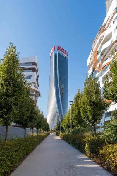 Hadid věž mrakodrap a rezidence v okrese Citylife, Milan — Stock fotografie