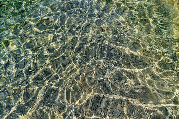 Natürliche Muster Fluss Klare Wasseroberfläche — Stockfoto