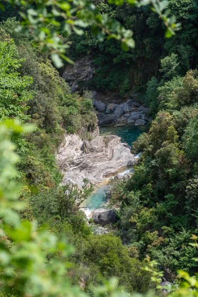 Uitzicht Rivier Barbaira Nervia Vallei Ligurische Alpen Gemeente Rocchetta Nervina — Stockfoto