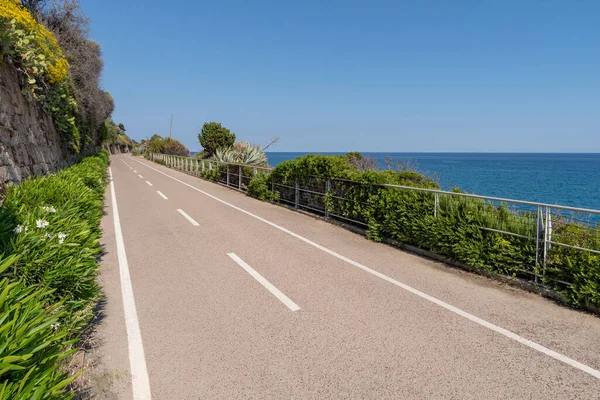 Het Fietspad Naar Riviera Dei Fiori Kustpark Ook Wel Kustpark — Stockfoto