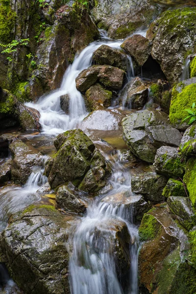 Arroyo Montaña Corriendo Sobre Rocas — Foto de Stock