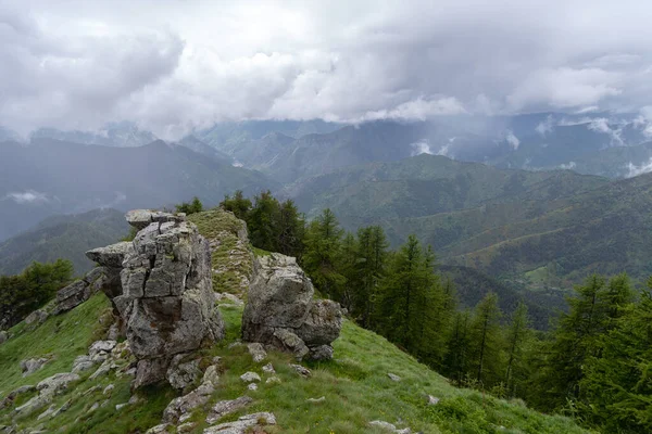 Deniz Alpleri Roya Vadisi Fransa Talya Sınırı — Stok fotoğraf