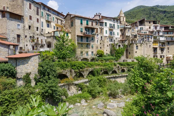 Rocchetta Nervina Antico Borgo Provincia Imperia Liguria — Foto Stock