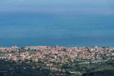 View of the Gulf of Diano Marina, Province of Imperia, Liguria region, Italy clipart