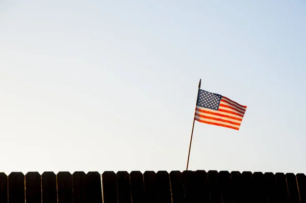 Bandera Americana Ondeando Con Viento California América —  Fotos de Stock