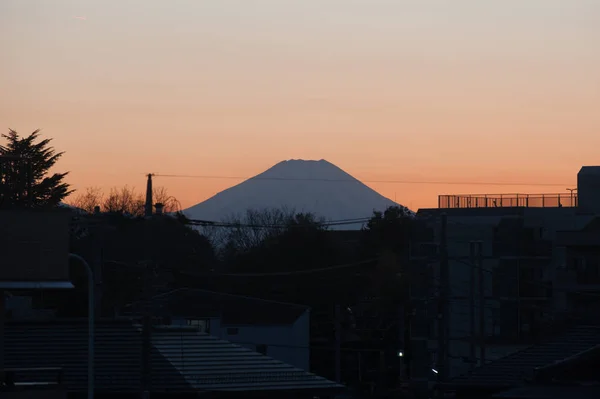 Fuji Con Vista Ciudad Toma Alrededor Tokio Fuji Una Las — Foto de Stock