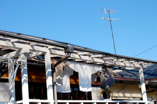 Blanchisserie Est Suspendue Sur Balcon Tokyo Japon Les Gens Accrochent — Photo
