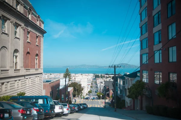 Straßenansicht Von San Francisco Kalifornien San Francisco Liegt Westlichen Südlichen — Stockfoto