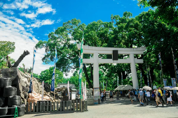 Beyaz Trii Kumamoto Kalede Kumamoto Ili Japonya Yer Almaktadır Anda — Stok fotoğraf