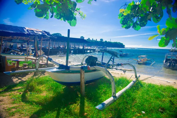 Barcos Oceano Nas Proximidades Lado Leste Ilha Bali Indonésia Bali — Fotografia de Stock