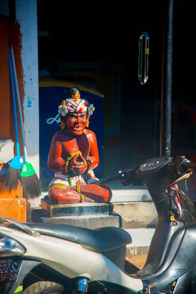 Indonéz Történelmi Szobor Közelében Strand Bali Szigetén Indonézia Bali Egy — Stock Fotó