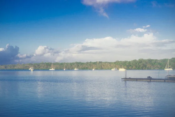 Båtar Närheten Brisbane City Queensland Australien Australien Kontinent Som Ligger — Stockfoto