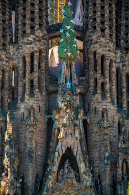 La Sagrada Familia Barcelona, Ispanya. Bu bir sanatçı Antoni Gaudi tarafından UNESCO Dünya Mirası site bölümünde. 