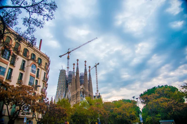 Barcelona Espanha Novembro 2018 Construção Sagrada Família Andamento Por Parte — Fotografia de Stock