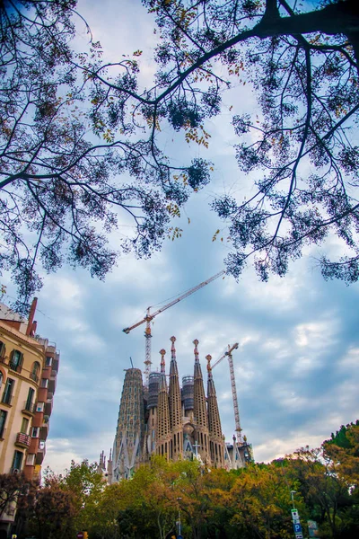 Barcelona Espanha Novembro 2018 Construção Sagrada Família Andamento Por Parte — Fotografia de Stock