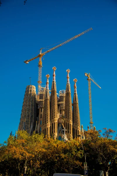 Barcelona Espanha Novembro 2018 Construção Sagrada Família Andamento Por Parte — Fotografia de Stock