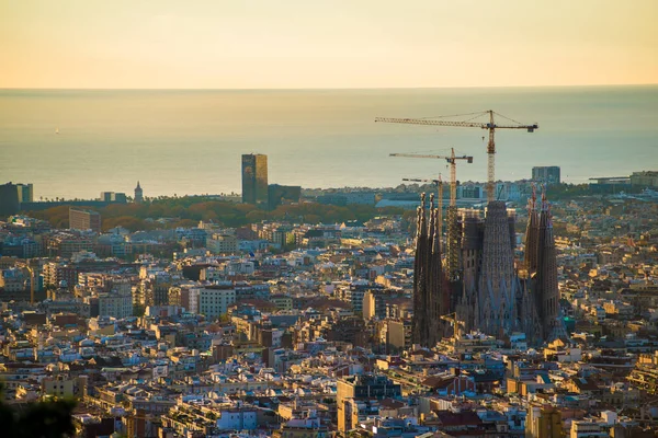 バルセロナ スペイン 月24日 2018 サグラダ ファミリアの建設が進行中です アーティストアントニ ガウディによるユネスコ世界遺産の一部です — ストック写真