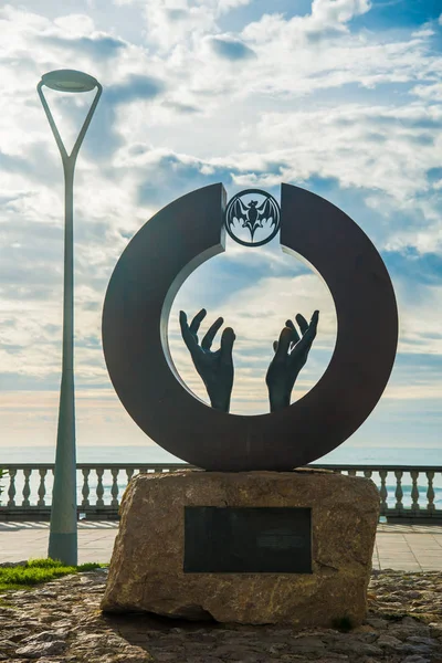 Hände Statue Rund Den Strand Von Sitges Barcelona Spanien — Stockfoto