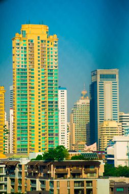Binalar Bangkok, Tayland. Tayland bir gülümseme ile bir ülke olarak bilinir.
