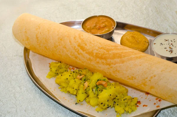 Indian Foods Stole Typowym Pomysłem Indii Jest Curry Tak Dużą — Zdjęcie stockowe