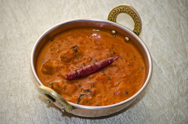 Indiai Ételek Asztalon India Tipikus Ételötlete Curry Sok Fűszerrel — Stock Fotó