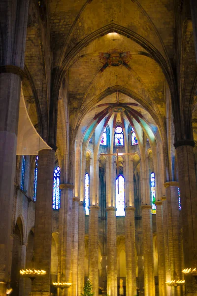 Εκκλησία Στη Βαρκελώνη Ισπανία Βαρκελώνη Είναι Γνωστή Μια Καλλιτεχνική Πόλη — Φωτογραφία Αρχείου