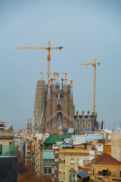 Barcelona Spanje Januari 2019 Sagrada Familia Het Beroemde Kunstwerk Van — Stockfoto