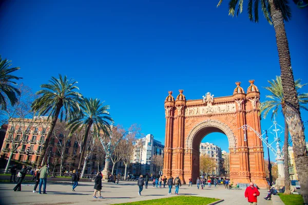 Barcelona España Enero 2019 Arco Triunfo Encuentra Barcelona España Barcelona — Foto de Stock