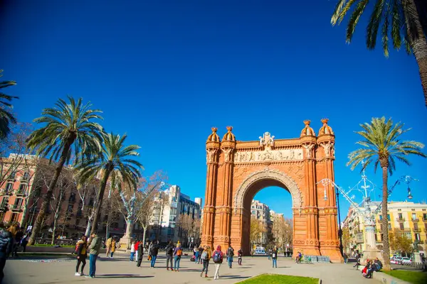 Barcelona España Enero 2019 Arco Triunfo Encuentra Barcelona España Barcelona — Foto de Stock