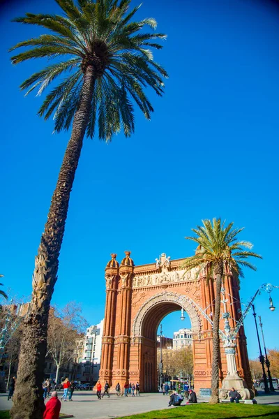 Барселона Испания Января 2019 Года Триумфальная Арка Находится Барселоне Испания — стоковое фото