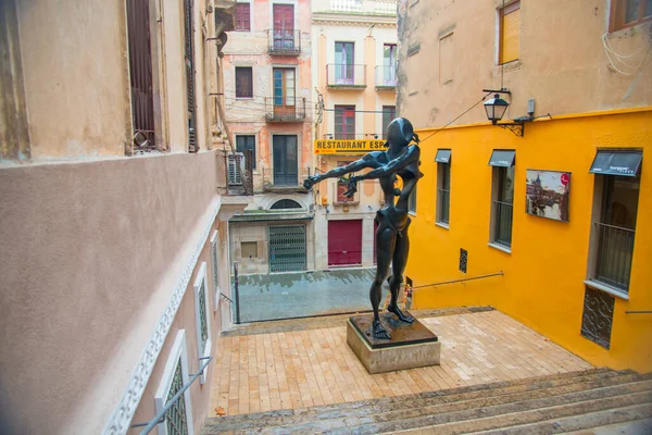 Girona Spanien Februar 2019 Das Kunstwerk Dali Theatermuseum Wird Vom — Stockfoto