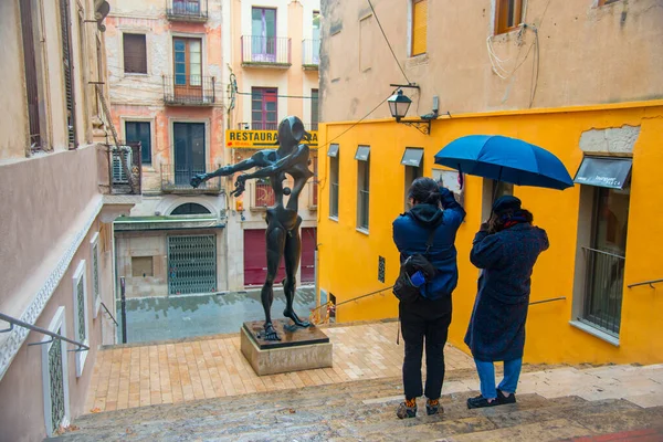 Girona Spanien Februar 2019 Das Kunstwerk Dali Theatermuseum Wird Vom — Stockfoto