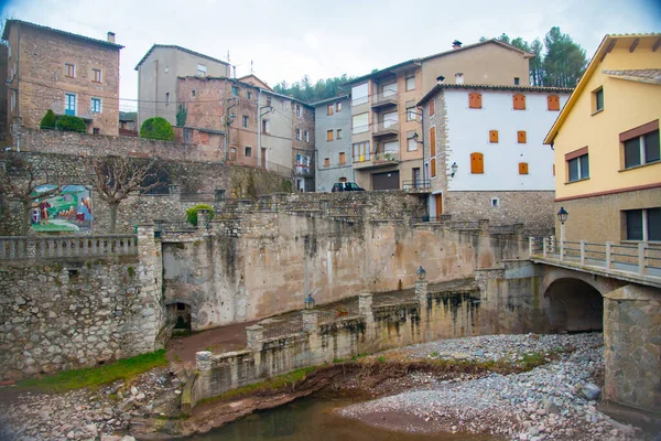 Spaanse Architectuur Het Platteland Van Bergueda Spanje Spanje Ligt Europa — Stockfoto