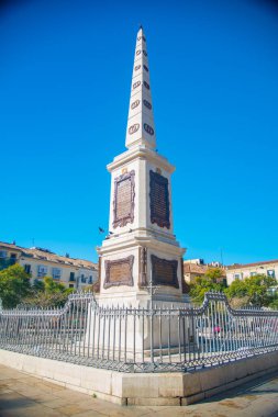 ANDALUSIA, İspanya - 6 Şubat 2019 - Malaga İspanya 'nın Granada kentinde bir şehirdir. La Malaga de Picaso olarak bilinir..