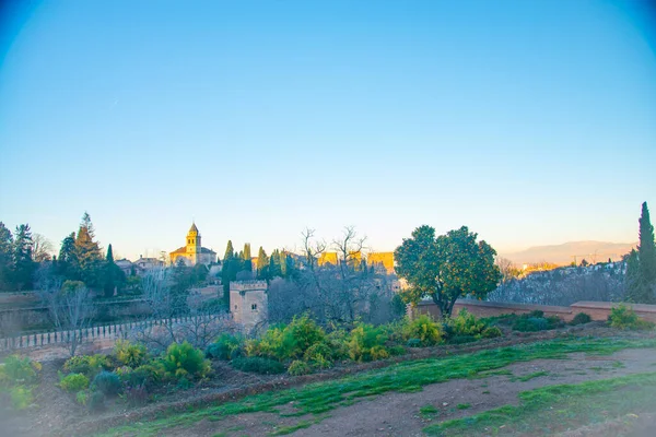 Alhambra Jest Wpisana Listę Światowego Dziedzictwa Unesco Granadzie Hiszpanii Hiszpania — Zdjęcie stockowe