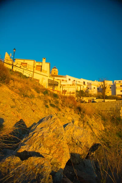 Cnar Pequeño Pueblo Montaña Granada España España País Europeo Que —  Fotos de Stock