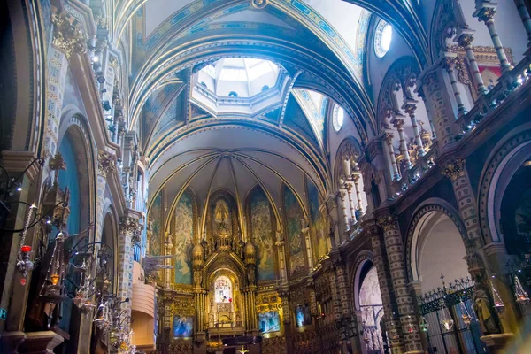 Barcelona Hiszpania Grudnia 2018 Wnętrza Kościoła Montserrat Barcelonie Hiszpania Montserrat — Zdjęcie stockowe
