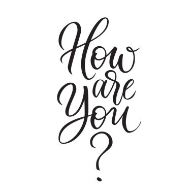 NasıIsın modern yazı baskı tasarımı. Beyaz arkaplana el çizimi harfler