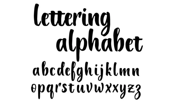 Buchstabenalphabet Für Designer Einfache Vintage Handgeschriebene Kalligrafie Schrift Vertikale Schrift — Stockvektor