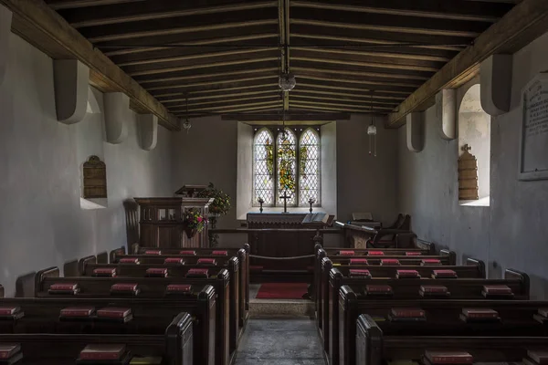 Kerkinterieur Dartmoor National Park Devon Engeland Stockafbeelding