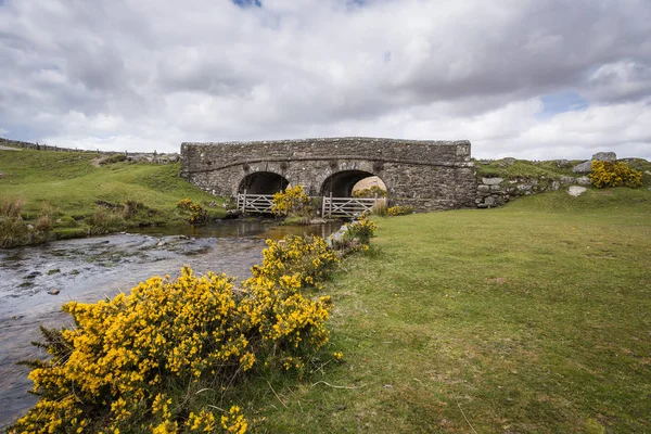 Old Stone Bridge Nel Dartmoor National Park Devon Regno Unito — Foto Stock