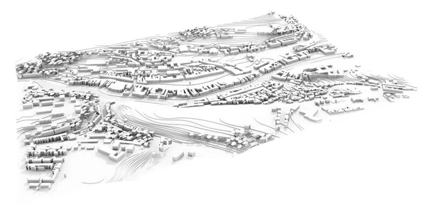 3d city master plan, construction concept view